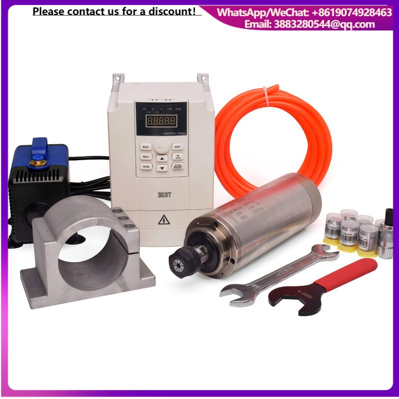 2.2Kw Water Cooled Spindle Kit Vfd - Broche GDZ haute vitesse et variateur
